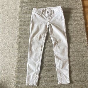 American Eagle White Skinny Jeans  Super Stretchy X Size 0 Regular